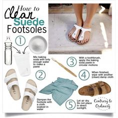 an image of how to wear slide foot soles