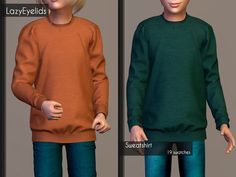 Sims 4 Sweatshirt, Toddler Hair Sims 4, Cc Folder, Sims Clothes, Sims 4 Download