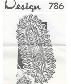 an old crocheted doily pattern with the words design 786