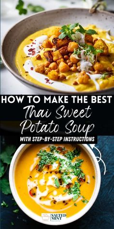 how to make the best thai sweet potato soup with step - by - step instructions