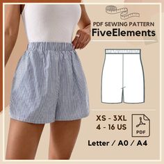 women's shorts sewing pattern