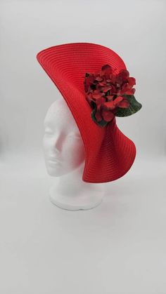 Diana Stunning Red Fascinator Derby Horse Race Hat | Etsy Red Curved Brim Fascinator For Garden Party, Red Curved Brim Fascinator For Church, Red Fitted Fascinator For Garden Party, Elegant Red Fascinator For Garden Party, Red Summer Fascinator For Garden Party, Fitted Red Hat For Garden Party, Red Mini Hats For Kentucky Derby Garden Party, Red Hat For Garden Party And Kentucky Derby, Red Fascinator For Royal Ascot Garden Party