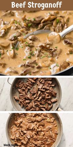 The most amazing Beef Stroganoff you will ever have! Golden seared juicy beef strips smothered in an incredible sour cream mushroom gravy, this Beef Stroganoff recipe is an easy 30 minute recipe.