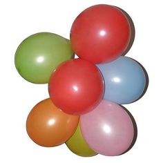 a bunch of balloons that are on top of each other