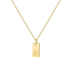 ❈ Make a subtle statement with our rectangle Gold Bar Letter Necklace – the ultimate accessory for trendsetters who love to rock their individuality with a touch of glam! Crafted from alloy steel and dipped in 18 karat gold electroplating, this necklace is a sleek and chic addition to your jewelry collection. The rectangular gold bar pendant exudes modern vibes, making it the perfect canvas to showcase your personality through a custom letter. Hanging from a stylish box chain at a sassy 20 inche Chic Everyday Rectangular Necklaces, Elegant Personalized Necklace With Rectangular Links, Chic Everyday Rectangular Necklace, Modern Personalized Rectangular Necklaces, Chic Gold Rectangular Necklace, Chic Rectangular Necklaces For Gifts, Trendy Gold Rectangular Necklaces, Trendy Gold Rectangular Necklace, Elegant Rectangular Bar Necklace