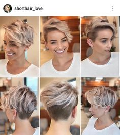 Thick Short Hair, Queer Hair, Haircut 2022, Short Undercut, Edgy Pixie Haircuts, Edgy Pixie, Layered Haircuts For Medium Hair, Haircut Short, Pixie Haircut For Thick Hair