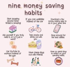 a poster with instructions on how to save money