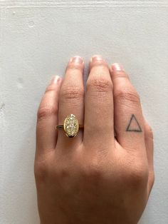 Clover Ring – Kasia J. Clover Ring, Future Engagement Rings, Bling Ring, Marquise Cut Diamond, Bling Rings, Marquise Diamond, Wedding Vibes, Optical Illusion, Marquise Cut