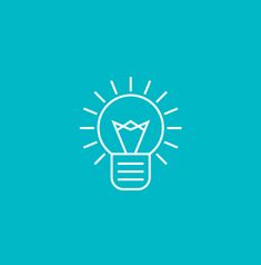 a light bulb with an origami in the middle on a blue background illustration