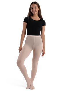 Professional Mesh Transition Tight™ With Seamthe Professional Mesh Transition Tight Is Designed For Classical Dance And Features A Lightweight Pique Fabric For Traditional Texture. A Mock Back Seam Elongates The Leg Line And Lends Itself To A Professional, Polished Look. These Soft-Knit, Semi-Opaque Tights Have An Elastic Waistband To Hold Them Tight In Place During Any Routine. Stitched Hole On The Sole Of The Foot To Transition From Footed To Footless. Ideal For Ballet Competitions And Stage P Solid Color Fitted Dancewear Hosiery, Fitted Full-length Dancewear Hosiery, Fitted Beige Elastane Tights, Fitted White Dancewear Bottoms, White Fitted Dancewear Bottoms, Tight Dancewear Hosiery, Fitted Footless Beige Tights, Fitted Beige Footless Tights, Fitted Beige Footless Bottoms