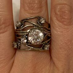 Sterling Silver Ring With Beautiful Stones. Never Used. Size 8. Thick Silver Rings, Rings Women Silver, Rings Women, Beautiful Stones, Vintage Sterling Silver Rings, Pretty Rings, Dream Jewelry, Vintage Sterling Silver, Sterling Silver Ring