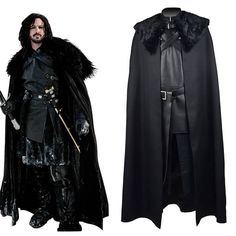 Game of Thrones Jon Snow Night's Watch Black Coat Suit Costume Size: Standard US Women's Size, Please refer to the Size Chart. Fabric:  PU Movie:   Game of Thrones Character: Jon Snow Including: Coat, Jack, Pants, Belt Category: Game of Thrones Costume Scenes: Cosplay Costume,Cosplay party,Performance,Stage,Cosplay events,for movie fans,Halloween ,Comic con,Cosplay show,Photo shoot,Role play etc. If you want to customize the cosplay costume, please send the details to the support@accosplay.com. Jon Snow Cosplay, Jon Snow Costume, Game Of Thrones Jon Snow, Game Of Thrones Outfits, Game Of Thrones Cosplay, Game Of Thrones Costumes, Snow Night, Black Cloak, Snow Coat