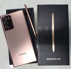 the new samsung note 20 ultra 5g is in its box