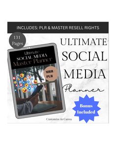 the ultimate social media guide for photographers includes plr and master resl rights, including