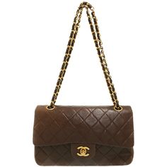 Chanel Matelasse Chain Shoulder Bag Brown Approx. W23cm H14.5cm D6cm Shoulder Strap Approx. 54cm Classic Flap Bag With Chain Strap, Classic Rectangular Bag With Chain Detail, Classic Rectangular Bag With Chain, Classic Rectangular Bags With Chain Detail, Classic Formal Shoulder Bag With Gold Chain, Classic Brown Flap Bag With Chain Strap, Classic Leather Bag With Gold Chain, Classic Double Flap Bag With Chain Strap, Classic Formal Bags With Chain Detail