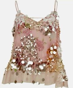 Sequin Aesthetic, Fest Outfits, Ladies Tops, Going Out Tops, Beaded Top, New Clothes, Pink Sequin, Mode Inspo, Mode Inspiration