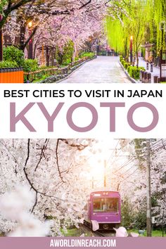 the best cities to visit in japan with text overlay that reads best cities to visit in japan kyoto