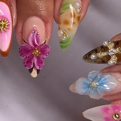 #summernails #pink #green #yellow #nailart #naildesign #summer #flowers Pink Green Yellow, Acrylic Nail Designs, Summer Flowers, Spring Nails, Pink Nails, Green Yellow, Summer Nails, Flower Painting, Acrylic Nails