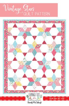 the vintage stars quilt pattern is shown