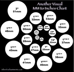 a circle with the measurements for each individual item in order to measure it's height