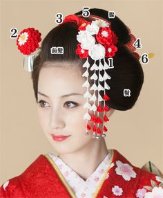 Geisha Hairstyles, Japanese Hairstyle Traditional, Hairstyles Diy, Kanzashi Flowers, Japanese Geisha, Japan Culture, Hair Adornments