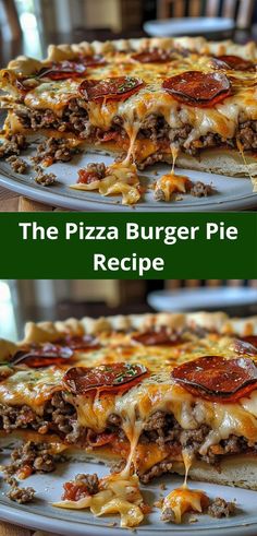 the pizza burger pie is ready to be eaten