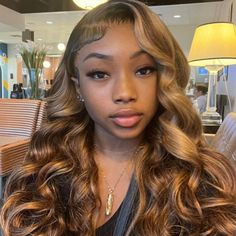 PRODUCT FEATURES Hair Material: 100% Virgin Brazilian Human Hair, 10A Grade, No Really Shedding, No Tangle, No Bad Smell.Hair Color: P4/27Wig Density: 150% DensityHair Length: 12 inch - 30 inch are availableTexture: Body Wave Hair, Natural Hairline, Soft, Comb Easily, Can Re-style and Color well.Lace Net: HD lace, Pre-plucked with Baby Hair, Natural HairlinePack: 1 PieceSHIPPING & RETURNS& SERVICES Shipping: Your wig will be shipped with in 24-48 hours, we know you are eager to get it, we will s Honey Blonde And Black Wig, Middle Part Wig With Blonde Highlights, Black Wig With Honey Blonde Highlights, Lace Front Wigs Hairstyles For Black Women, Honey Blonde Hair Sew In, 27 Wig Color, Cute Cheap Wigs, Brown And Blond Wig, Cute Wigs Black Women