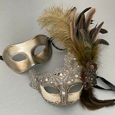 Silver Gold Masquerade Mask Women Feather Mask Women Mask - Etsy Mask Ball Party, Black And Gold Masquerade Mask, Masquerade Attire, Blue Masquerade Mask, Diy Masquerade Mask, Masquerade Mask Women, Gold Masquerade Mask, Mask Ball, Luxury Mask