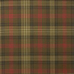 a brown and red plaid fabric