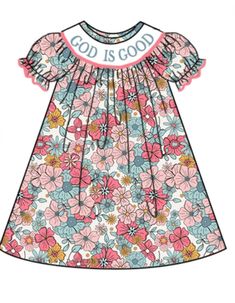 Embroidered God is Good  Fall Floral Dress poly cotton blend fabric  Preorder closes July 2nd You will have before August Long Sleeve Cotton Dress With Floral Applique, Short Sleeve Printed Cotton Dresses, Fitted Cotton Dresses With Floral Applique, Printed Cotton Short Sleeve Dresses, Cotton Printed Short Sleeve Dress, Printed Cotton Dress With Short Sleeves, Cotton Dresses With Yoke And Short Sleeves, Short Sleeve Cotton Dress With Multicolor Embroidery, Cotton Dresses With Floral Embroidery And Short Sleeves