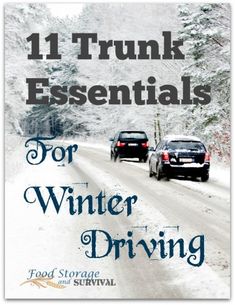 11 Trunk Essentials for Winter Driving Winter Preparedness, Cars Driving, Winter Safety, Doomsday Survival, Survival Items