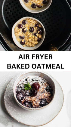 Air fryer oatmeal is quick, easy, and highly customizable. Ready in about 15 minutes, it makes a healthy breakfast that everyone will enjoy! Air Fryer Oatmeal, Air Fryer Recipes Breakfast, Banana Baked Oatmeal, Protein Baking, Baked Oatmeal Recipes, Baked Oats, Air Fryer Recipes Easy