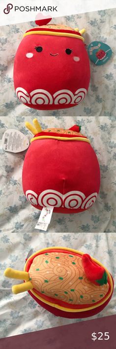 Odion Noodles Squishmallow Stuffed Animal 9 inches Noodles Squishmallow, Bowl Of Noodles, Chili Pepper, Stuffed Animal, Noodles, Chili, Buffalo, Bowl, Animals