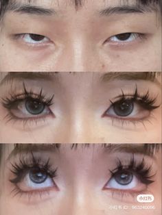 Pretty Makeup Tutorial, Doll Eyes Makeup, Teknik Makeup, Gyaru Makeup, Doll Eye Makeup, Cute Makeup Looks