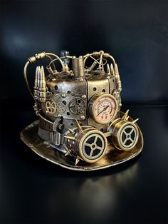 Our gold steampunk hat with goggles radiates sophistication, join the steampunk revolution and claim your spot among the fashion-forward. Perfect for themed events, cosplay, or adding a dash of steampunk to your everyday attire.


Age Group/Gender - Adult/Unisex

Size/Type - One size fits all adults
Color - Gold Steampunk Costume Lights, Steampunk Tree Topper, Steampunk Adjustable Masks And Prosthetics For Festivals, Adjustable Steampunk Masks And Prosthetics For Festival, Adjustable Steampunk Masks And Prosthetics For Costumes, Steam Punk Diy, Steampunk Mode, Steampunk Outfits, Steampunk Home Decor