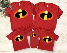 Personalized Superhero Family Matching T-Shirt, Superhero Group Costume Shirt, Red Family Birthday Matching Shirt, Funny Super Family Gift   HOW TO ORDER: 1. Choose the size & color of the shirt. 2. Add your personalized text/request (for custom listings). 3. Select quantity and check the shirt size and color again. 4. Click to add to cart and check out. * Production & Shipping: - Order Production: 2-5 business days. - Standard Shipping: 3-8 business days after production time. **PRODUCT DETAIL Red Superhero T-shirt With Short Sleeves, Superhero Character Print Red T-shirt, Red Superhero Character Print T-shirt, Themed Red Short Sleeve Tops, Red Themed Short Sleeve Tops, Red Superhero Short Sleeve Top, Red Themed Crew Neck T-shirt, Red Cotton Superhero Tops, Red Cotton Superhero Top