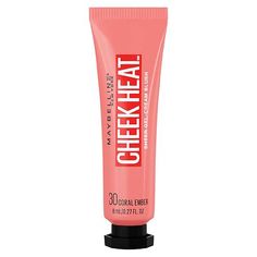 Warm up your cheeks with our new Cheek Heat Gel-Cream Blush! Create a sheer flush of color instantly with this oil-free, water-based formula that glides onto the skin leaving behind a soft natural-looking dewy finish. Its infused with soft colorful pigments for a buildable blush that you can tone up or down for a natural flushed effect. Simply layer it for the blush look you love. Available in six new blush shades and tubes: available in Nude Burn, Pink Scorch, Rose Flush, Coral Ember, Fuchsia Cheek Heat Blush, Jeffery Star Makeup, Maybelline Cheek Heat, Skin Care Bag, Creme Blush, Blush Contour, My Colors, Maybelline New York, Cream Blush