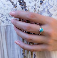 Turquoise Ring* Silver Ring * Boho Ring* Blue Ring * Gypsy Ring * Handmade * Hippie * Sterling Silver Ring * Copper Turquoise Jewelry BJR064 Turquoise Jewelry With Bezel Setting For Anniversary, Adjustable Fine Jewelry Turquoise Ring, Adjustable Turquoise Fine Jewelry Ring, Turquoise Sterling Silver Ring With Bezel Setting, Turquoise Birthstone Ring In Sterling Silver, Everyday Sterling Silver Turquoise Ring, Fine Jewelry Turquoise Ring, Turquoise Birthstone Promise Ring, Sterling Silver Turquoise Ring With Bezel Setting For Anniversary