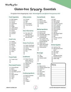 Gluten Free List, Gluten Free Grocery List, Free Grocery List, Grocery Essentials, Gluten Free Shopping, Cookies Gluten Free, Grocery Cart, Free Groceries