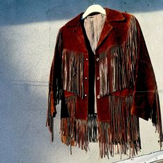 Vintage Fringe Jacket. No Tags On Jacket, Fits A Size Small. Vintage Fringed Winter Outerwear, Vintage Winter Outerwear With Fringe, Vintage Fringe Outerwear For Winter, 1970s Long Sleeve Outerwear For Fall, 1970s Long Sleeve Fall Outerwear, Vintage Fitted Outerwear With Fringe, Fitted Vintage Outerwear With Fringe, Vintage Fringe Jacket, Vintage Fringe