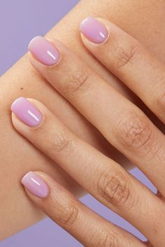 Sheer Pastel Lilac Purple Jelly Nail Polish - Cirque Colors Lavender Sky Gel Manicure Short Nails Summer, Milky Purple Nails, Opaque Nails, Ube Ice Cream, Jelly Nail Polish, Lavender Sky, Jelly Nail, Color For Nails, Lilac Nails