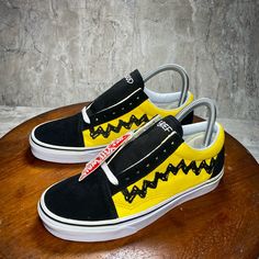 - Brand New With Tags Vans From 2017 - Size: 7.5 (Women’s) , 6 ( Men’s) - See All Pictures For Exact Details Of The Shoes Same Or Next Day Shipping! Yellow Custom Sneakers With Rubber Sole For Spring, Custom Yellow Sneakers With Rubber Sole For Spring, Yellow Custom Slip-on Sneakers For Streetwear, Yellow Slip-on Custom Sneakers For Streetwear, Yellow Vans Sneakers With Round Toe, Yellow Sneakers With Studded Rubber Outsoles, Vans Authentic Platform, Cheetah Print Shoes, Vans Skate Shoes