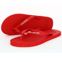 Red Flip Flops, Designer Flip Flops, Rubber Slippers, Colorful Slippers, Red Beach, Rubber Flip Flops, Dior Perfume, Beach Slippers, By The Lake