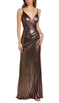 V-neck Draped Gown Vintage Sun Dress, Drape Gown, Black Corset Dress, Gauzy Dress, Bronze Dress, Draped Gown, Drape Gowns, Ombre Dress, Long Red Dress