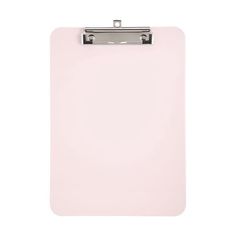 a clipboard with a blank paper attached to it