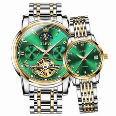 Mens Mechanical Watch: Imported durable Japan automatic movement, support self-winding and manual winding, no battery required, can run stably over 10 years. Green Watch Men, Green Watch, Couple Watch, Blue Watches, Automatic Watches For Men, Casual Watches, Luxury Watches For Men, Watch Gifts, Stainless Steel Band