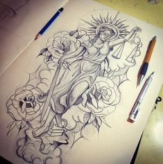 Forarm Tattoos, Goddess Tattoo, Lady Justice, Religious Tattoos, Mythology Tattoos, Badass Tattoos