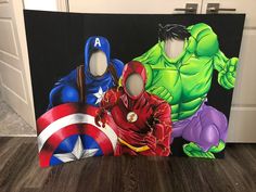 the avengers and captain america canvass are ready to be painted