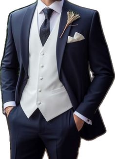 Blue Long Sleeve Tuxedo For Wedding, Blue Single Breasted Tuxedo For Wedding, Blue Single-breasted Tuxedo For Wedding, Single Breasted Long-sleeved Three-piece Suit For Wedding, Three-piece Tuxedo Suit For Wedding, Wedding Three-piece Tuxedo Style Suit, Three-piece Single Breasted Tuxedo Suit For Wedding, Wedding Three-piece Suit, Wedding Three-piece Single Breasted Tuxedo Suit