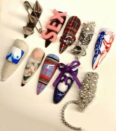 Complex Nail Art, Gem Nails, Hot Nails, Unique Nails